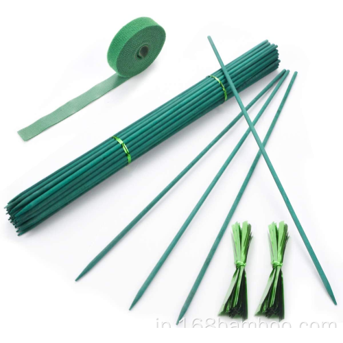 グリーンプラントステークフローラルプラントは竹の杭をサポートします